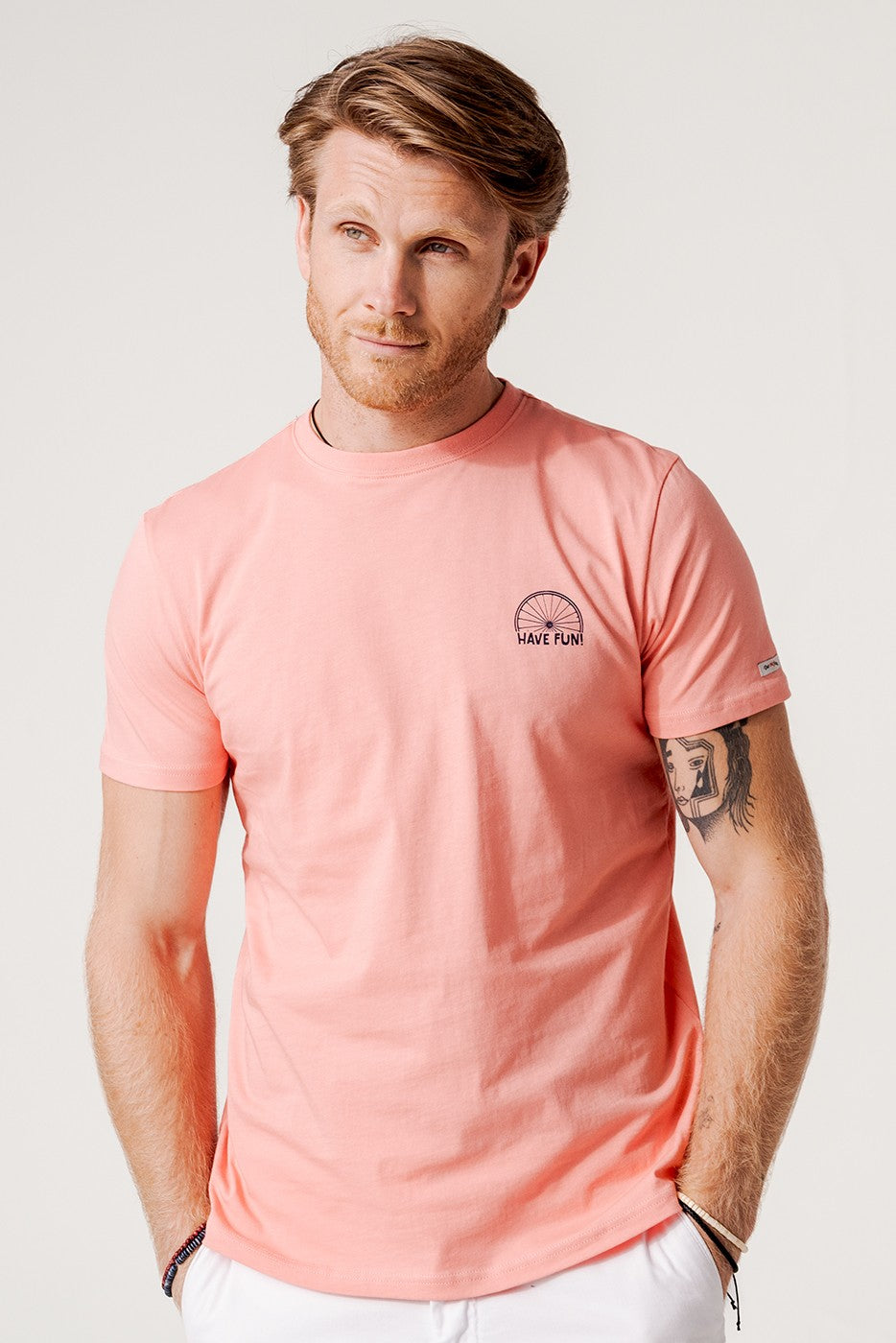 Camiseta manga corta bici coral Ride On. Have Fun!