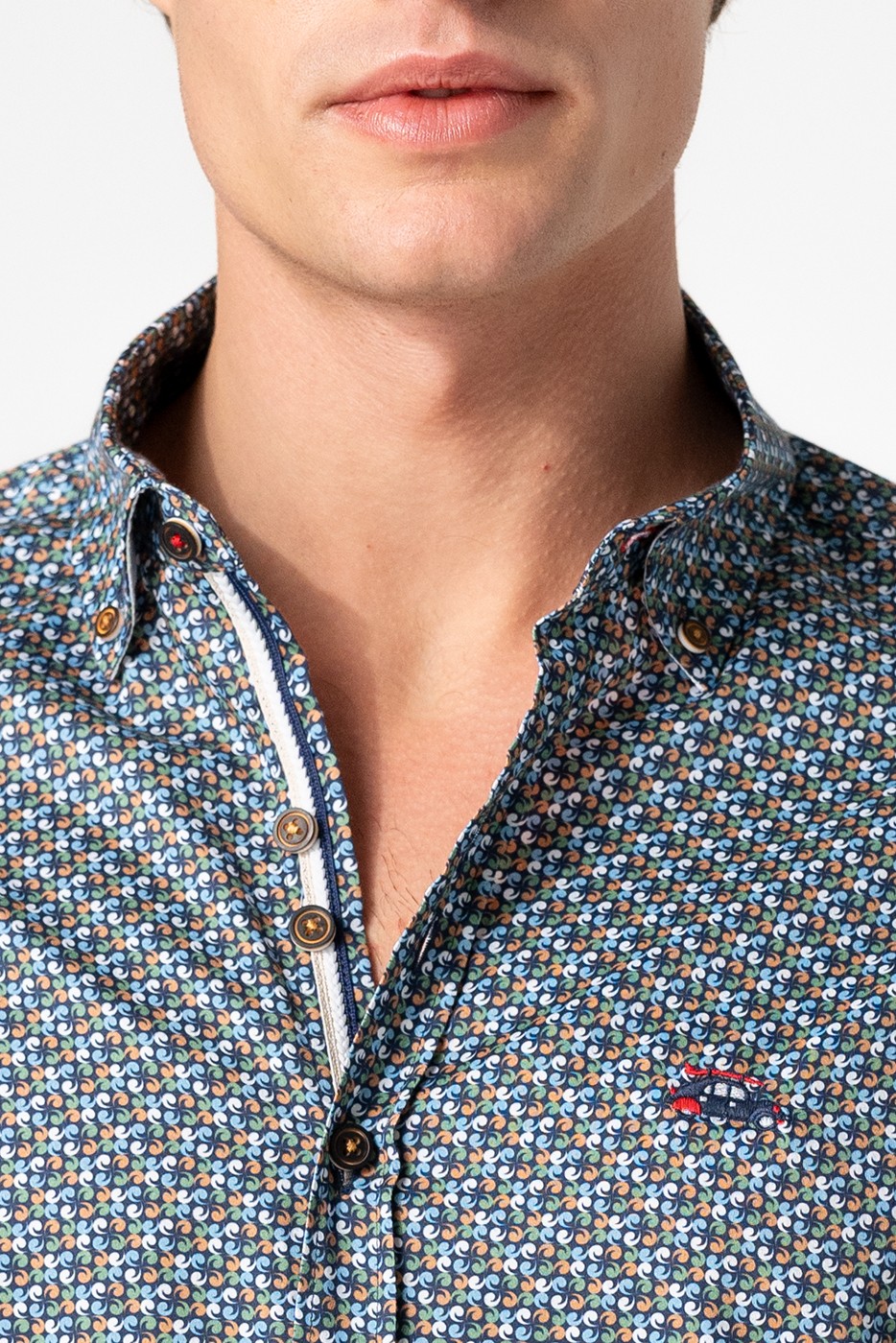 Camisa estampada hombre multicolor