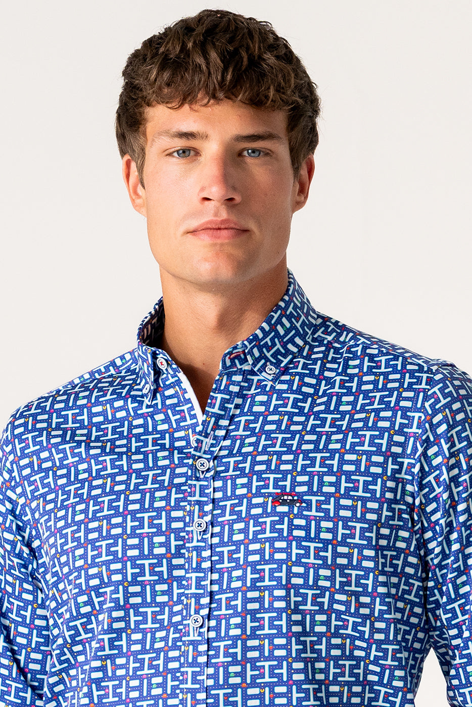 Camisa estampado comecocos fondo marino