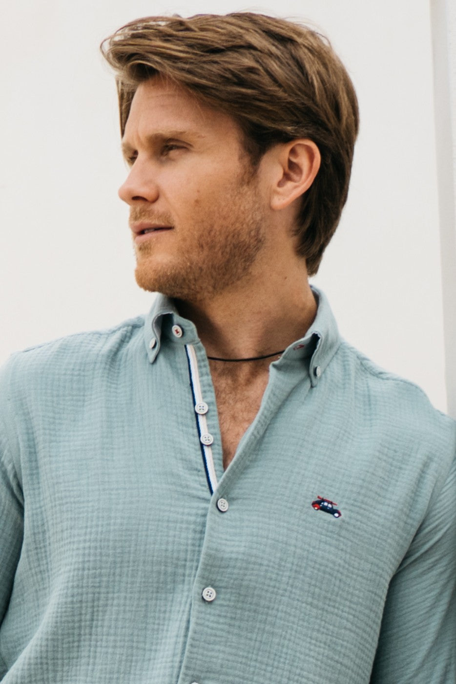 Camisa hombre regular fit verde