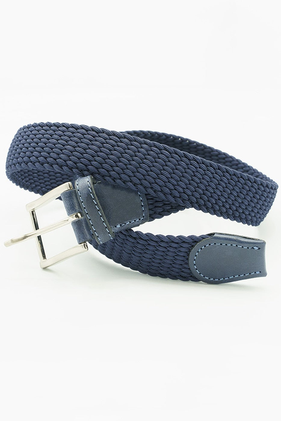 Cinturón trenzado elástico navy