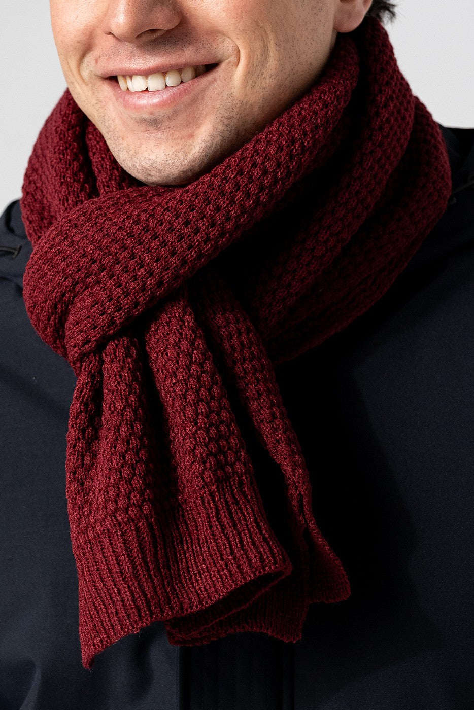 Bufanda punto granate