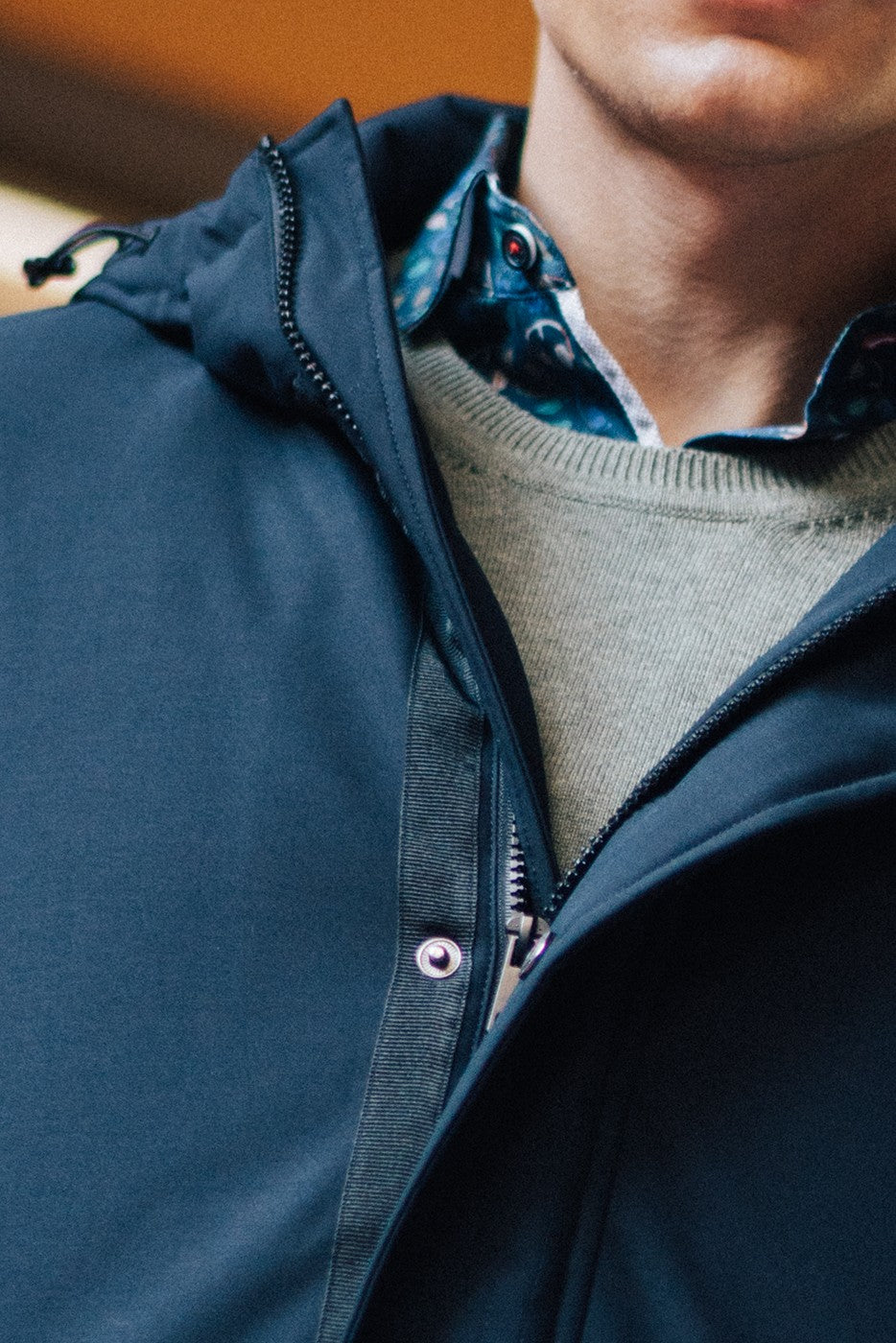 Parka hombre en color marino