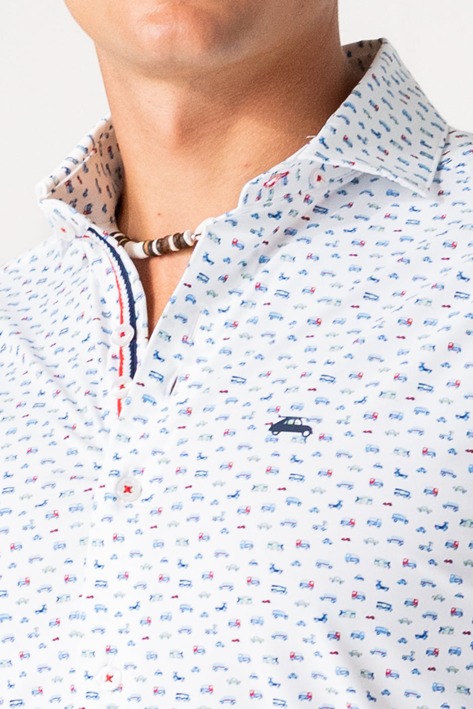 Camisa tejido técnico estampado vehículos