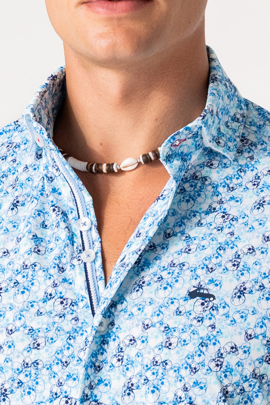 Camisa estampado calavera tejido técnico hombre