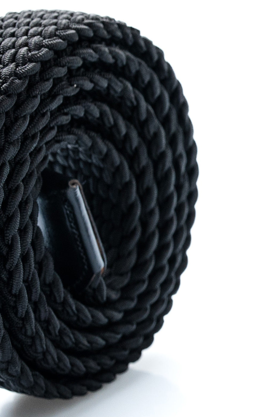 Cinturón trenzado elástico negro