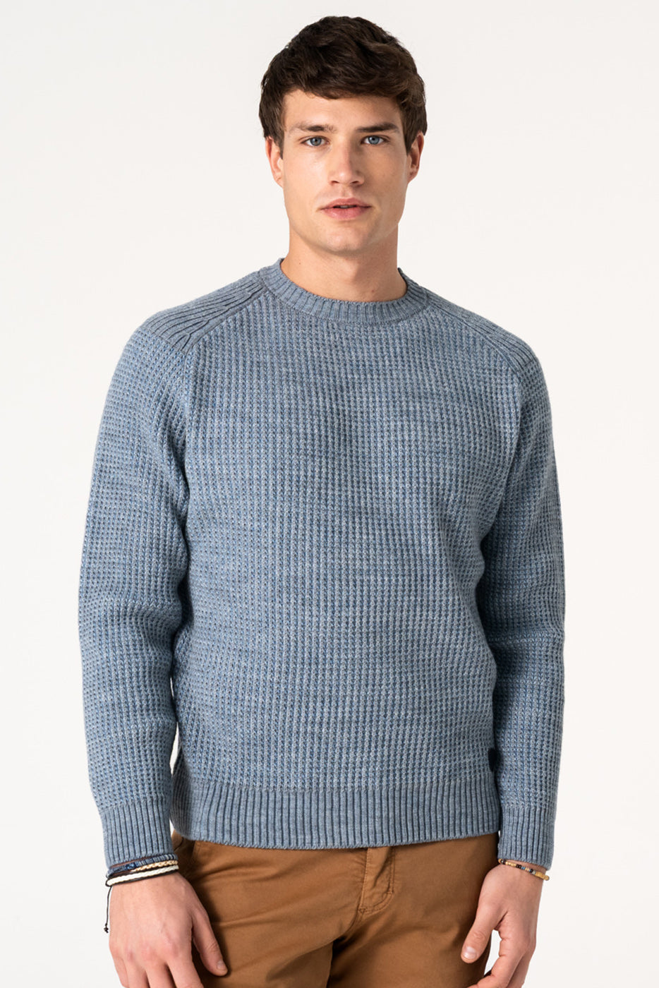 Jersey hombre cuello redondo celeste