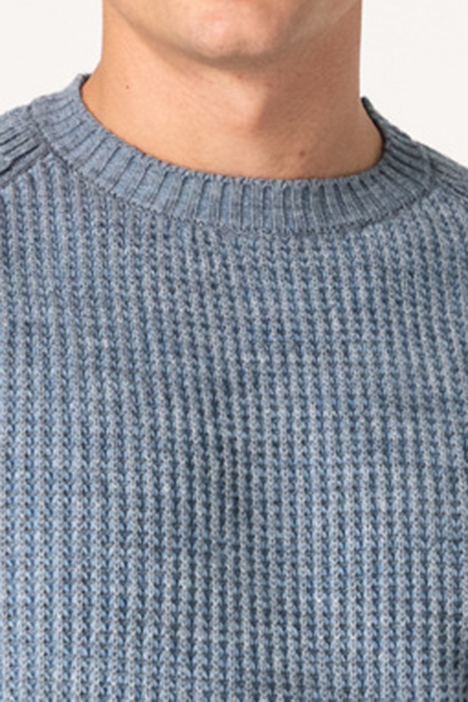 Jersey hombre cuello redondo celeste