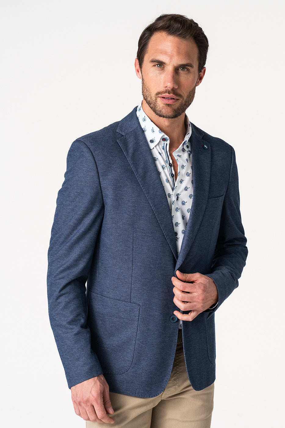Americana hombre azul