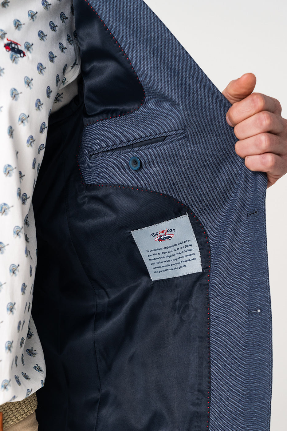 Americana hombre azul